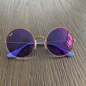 Purple Round Ray Ban sunglasses